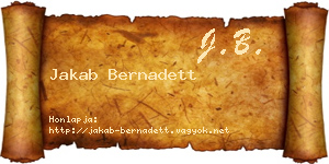 Jakab Bernadett névjegykártya