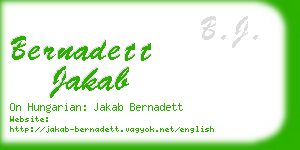 bernadett jakab business card